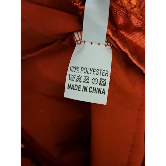 Red GoGo Flapper Dance Costume short shorts with sequin dangles Large - Picture 7 of 7